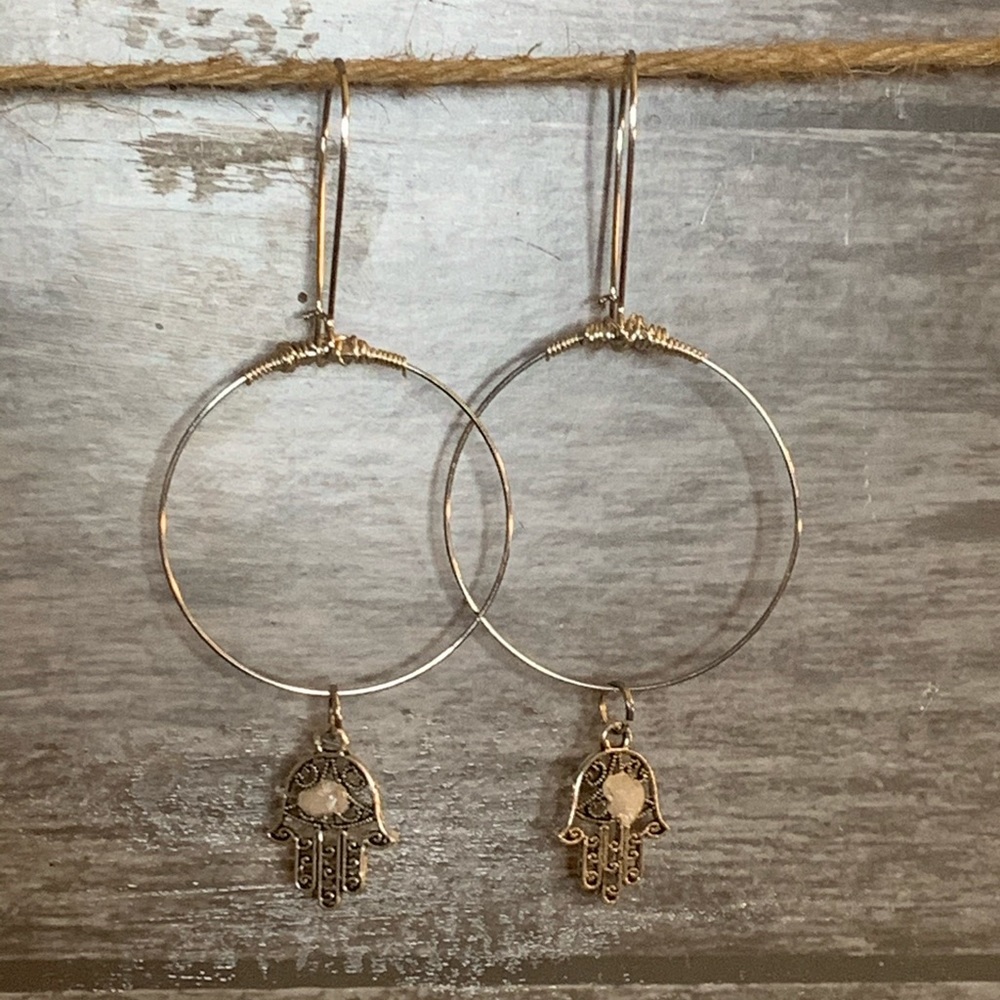 Hamsa hand earrings